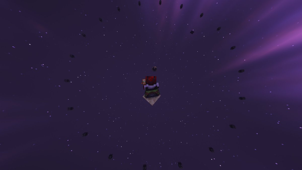 hypegamer63's tweet photo. This is Now what the end looks like in My Hardcore world! I am now going to start Making Different planets all over and more! Also a Enderman farm In the Center! https://t.co/fHPgNjhrMi