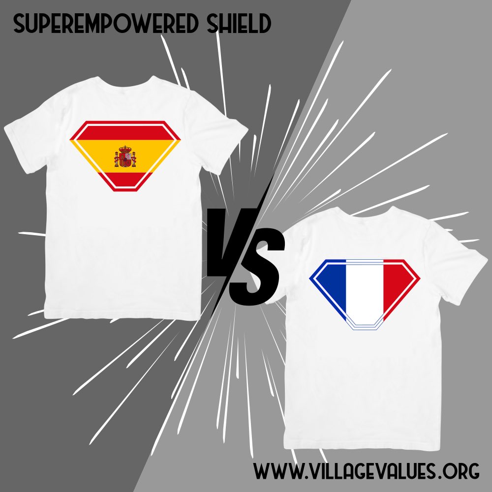 🏅Choose your fighter. 🏅

🔃 SPAIN vs ❤️ FRANCE

🇪🇸 teepublic.com/t-shirt/603715…

🇫🇷 teepublic.com/t-shirt/583285…

#ESPFRA #SpainVsFrance #SpainFrance #SuperEmpowered #VillageValues #OnjenaYo #CoachTJEats #Rynaidrosa #MultinationalPatriot #Patriot