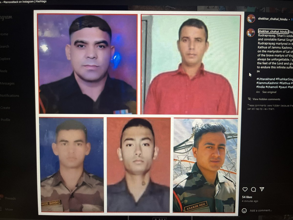 iam___fas's tweet photo. My deepest condolences to the bereaved families, the Nation stands firm with them in this difficult time. Their selfless service to the nation will always be remembered. Jai Hind🇮🇳🇮🇳
#TerrorAttack 
#JammuAndKashmir https://t.co/oMADpHvC3K