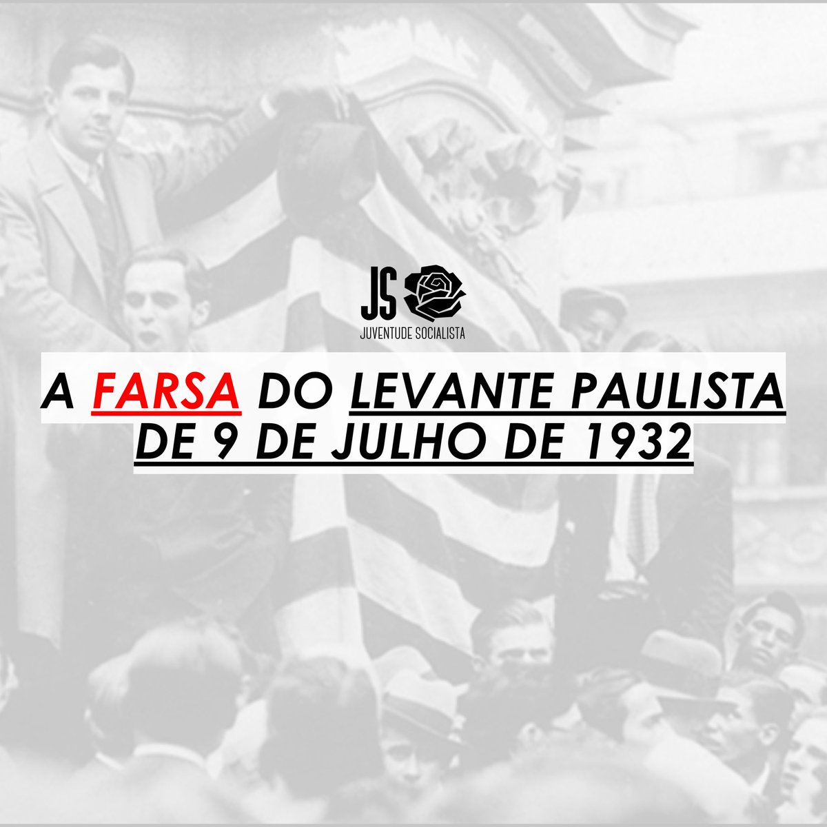 🌹 A CONTRAREVOLUÇÃO PAULISTA DE 1932

92 anos atrás, no dia 9 de julho de 1932, a oligarquia paulista organizava um levante pela derrubada do Governo Provisório, com o falso pretexto de “constitucionalização” do país.

+ Segue o fio 🧵👇