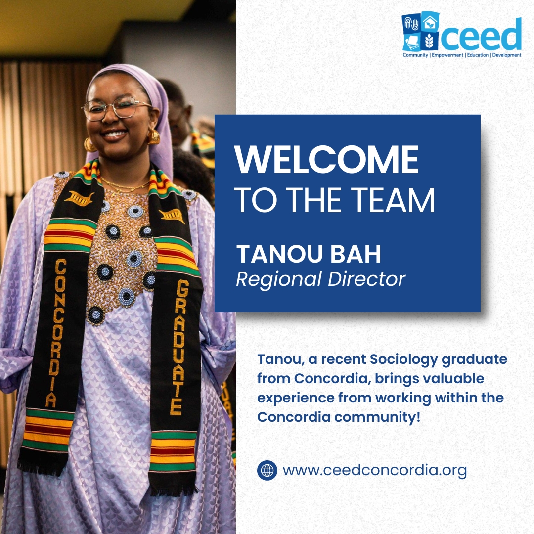 Meet the latest addition to our team, Tanou! She will be working as our Regional Director 🎉 

Tanou is a recent Sociology graduate from Concordia University! 

We are excited to welcome Tanou to our team and look forward to sharing our upcoming projects this year! ✨