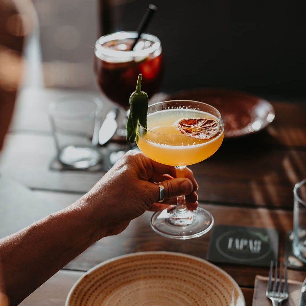 House Cocktail. Feeling Chilli for a little spicy kick. 

#tapas #tapasibiza #ibiza #lafincaescondida #housecocktails #creativecocktails #foodies #tapasbar #ibizarestaurant #cocktails #spicycocktails #makingmemories #summer #ibizasummer #topteam #teamtapas #aragmaibiza #aragma