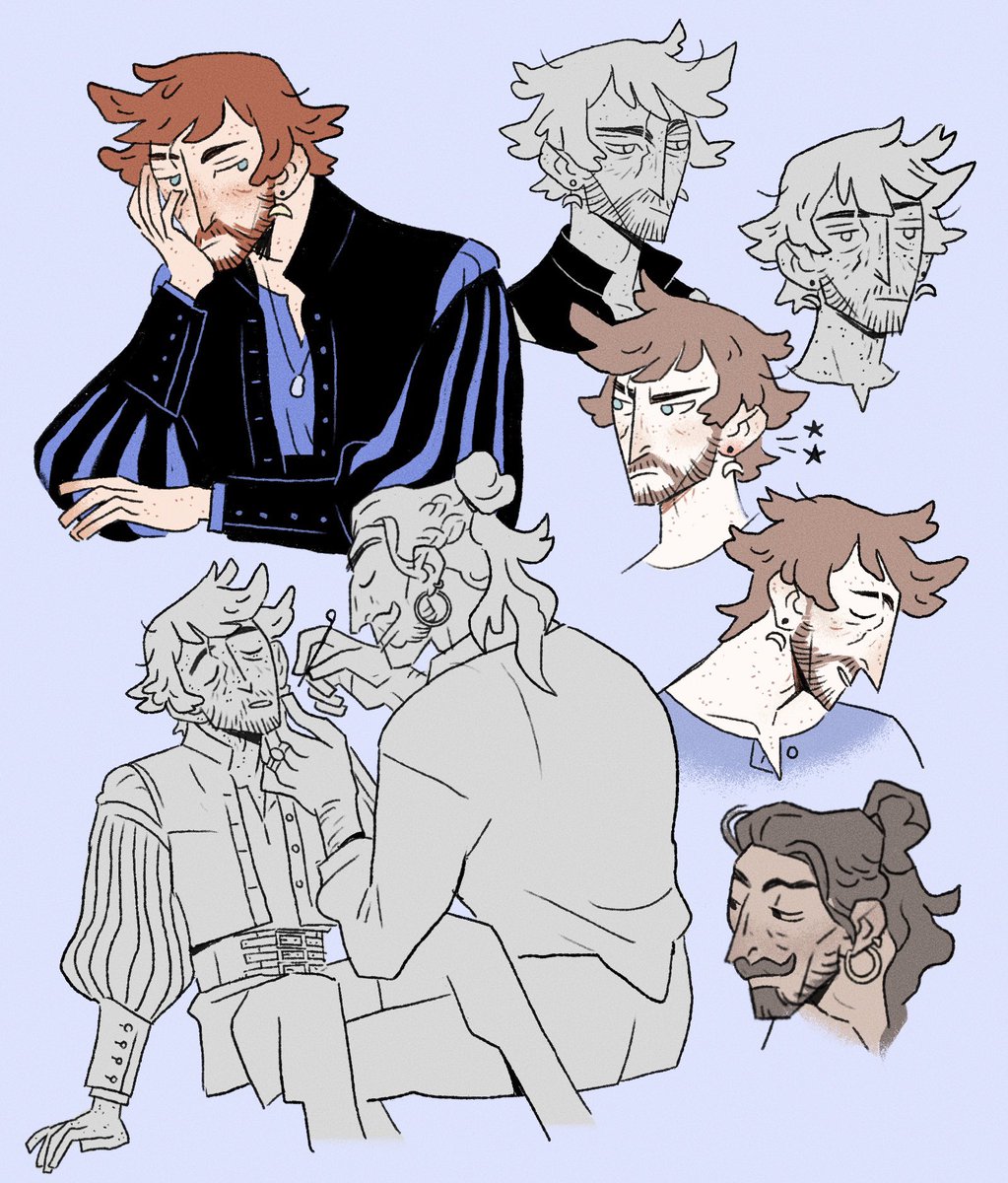 Guess who had a werewolf curse induced spurt of hair growth! ✨ And then also got his ears pierced during a drunken evening.