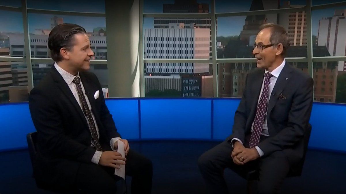 SaskPolytech's tweet photo. Earlier today Dr. Larry Rosia sat down with @ctvsaskatoon to share some highlights from this past academic year. Thanks for having us! #saskpolytech https://t.co/flEyr3ckQh https://t.co/D7V0iWtma0