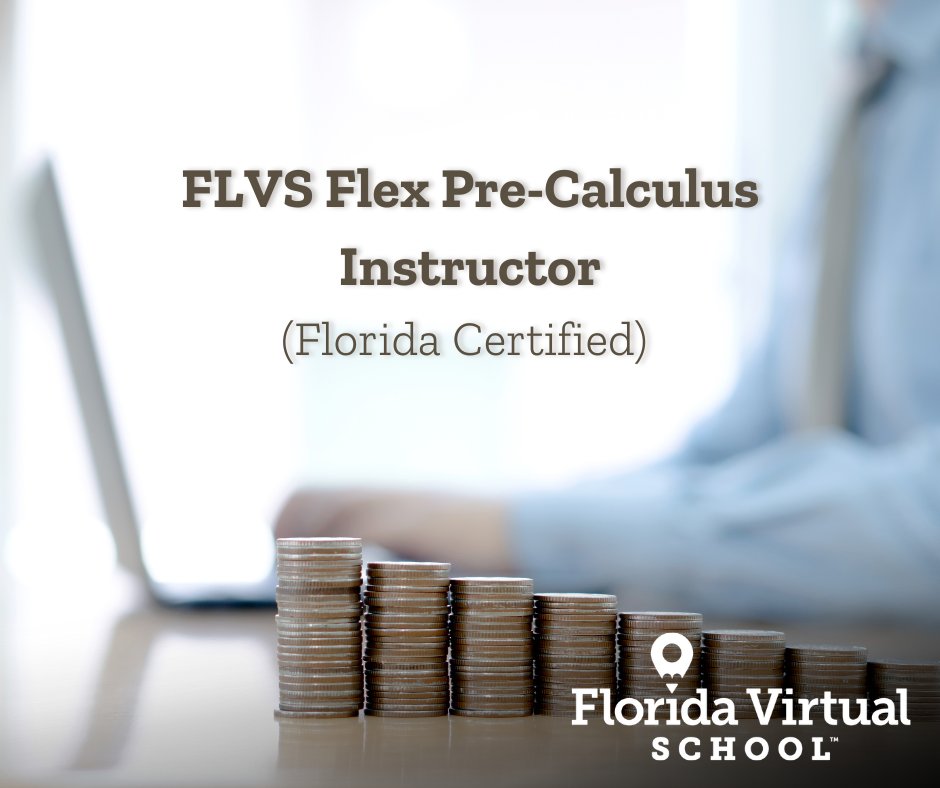 #teachers, we're looking for a Florida Certified Pre-Calculus Instructor to join our team! Learn more and apply today at flvs.net/careers

#educationjobs #remotework