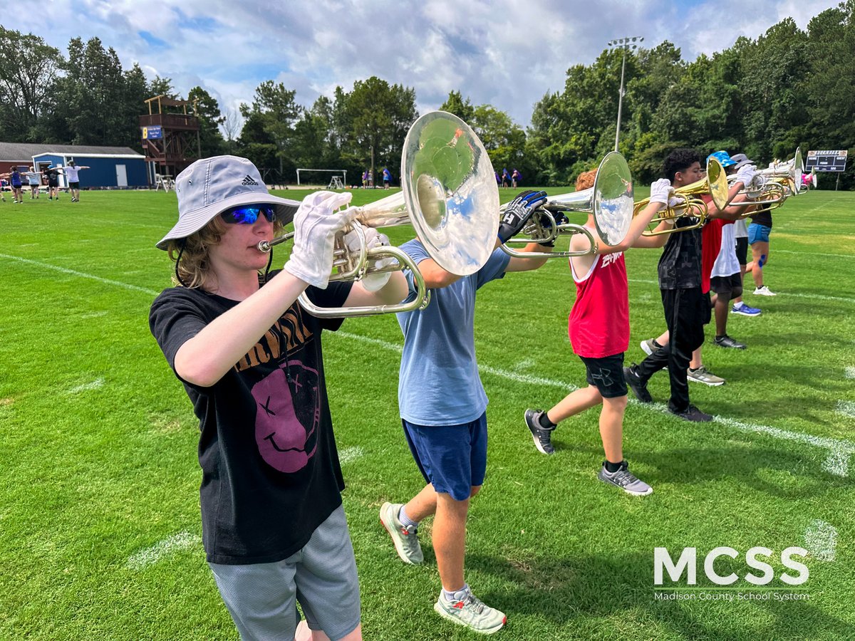 The scent of sunblock and the sweet sound of saxophones are in the air as BAND CAMP 2024 kicks off across Madison County! 🎶 Hats off to our students who are putting in the hard work to wow us all this Fall! #ThePowerOfUs