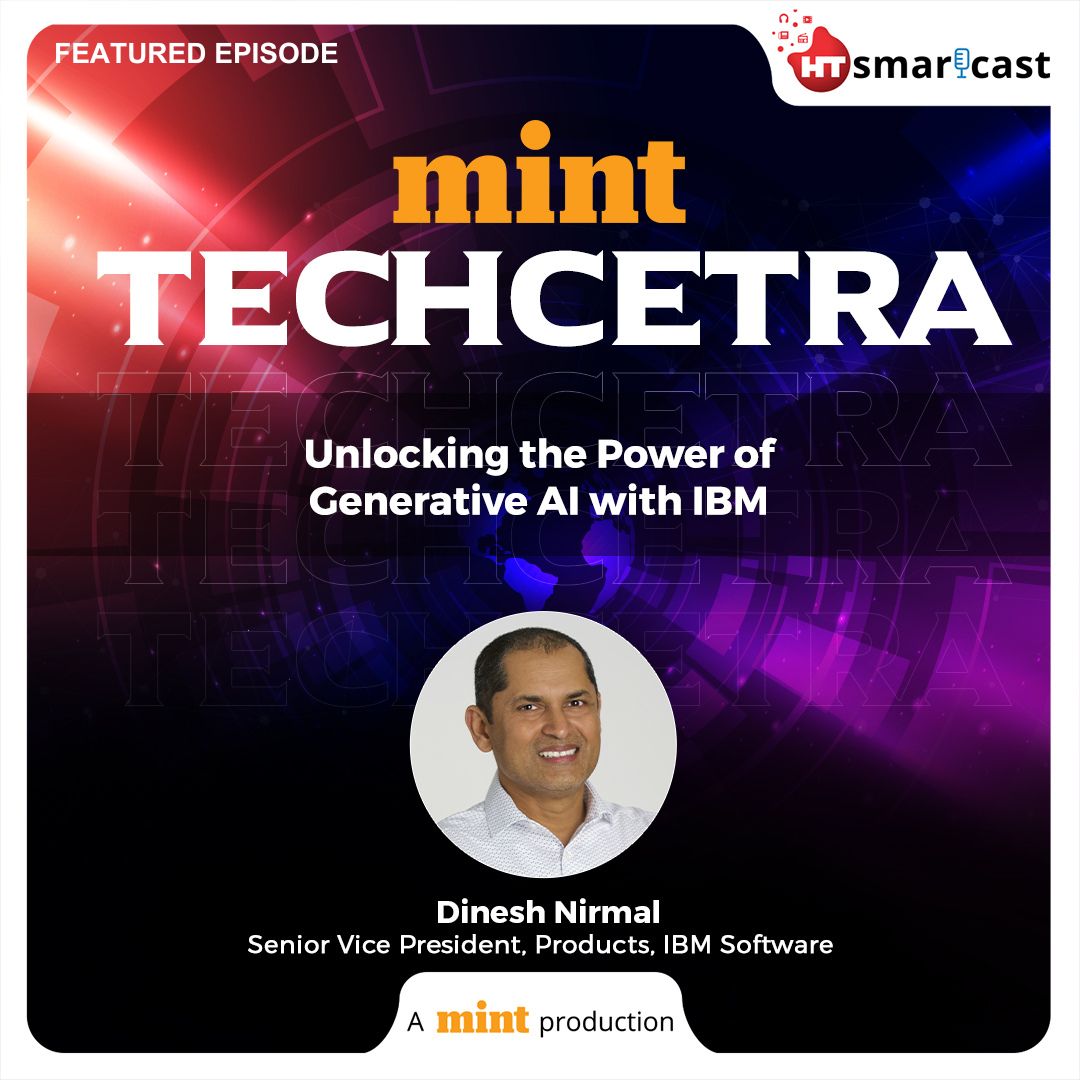 HTSmartcast's tweet photo. Dinesh Nirmal, Senior VP of Products at @IBM Software, discusses how GenAI catalyzes economic growth in India's vibrant ecosystem on the latest #MintTechcetra. Join host @supriyaofficial to explore open innovation in safe AI, strategic GenAI adoption across industries, and more. https://t.co/bBalBRQAc5