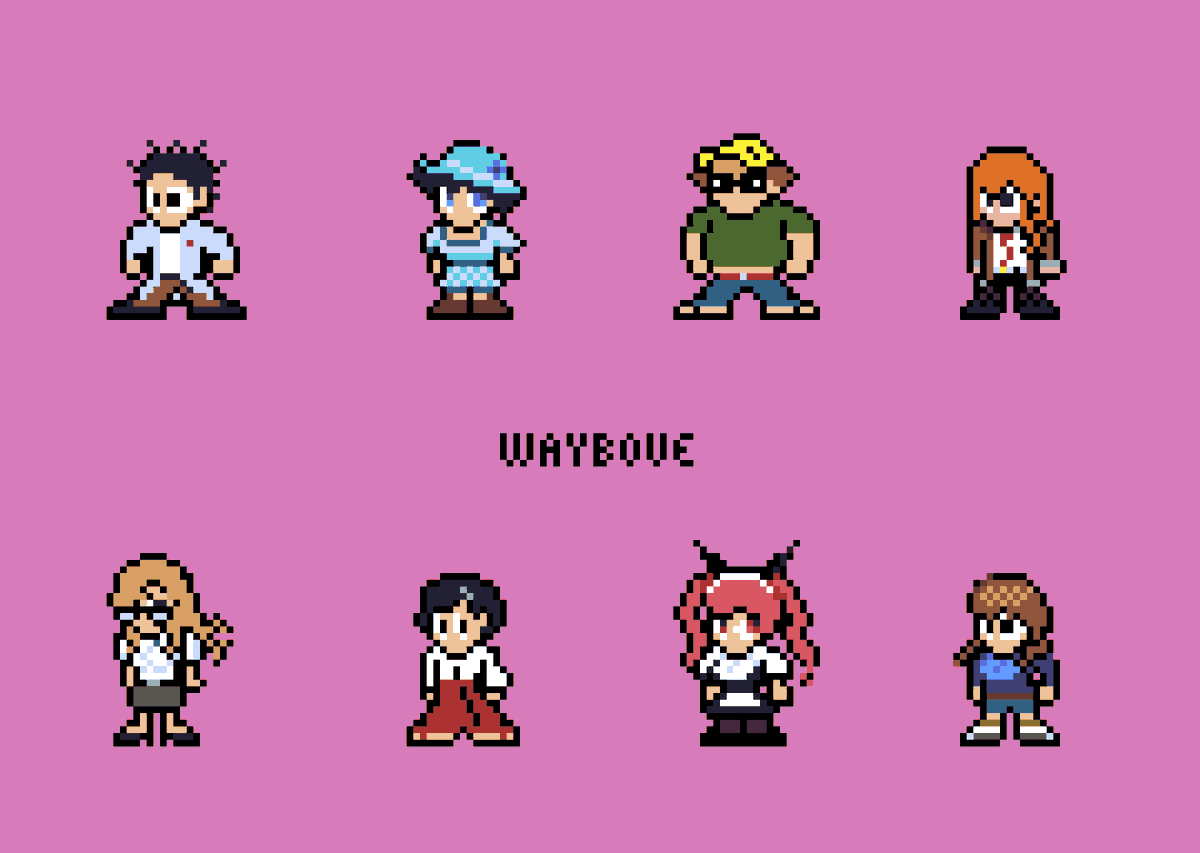 waybove's tweet photo. NES MegaMan style #SteinsGate #pixelart https://t.co/jbsXvobriv