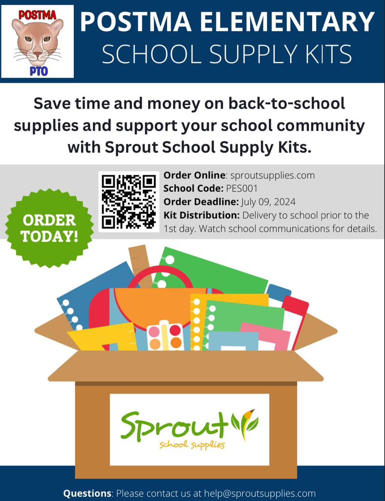 Last day to order your school supplies! #pumapride