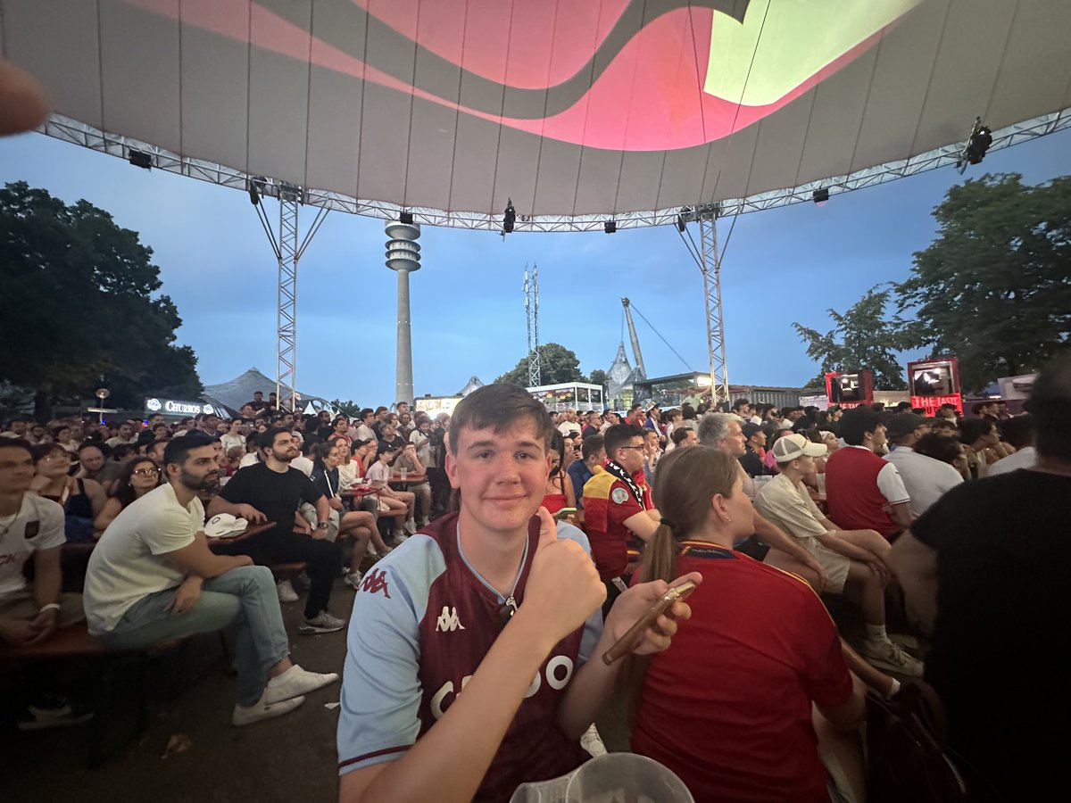 In the Munich fan park for the Spain France Euro semi final. Munich has done this well. Great atmosphere.
