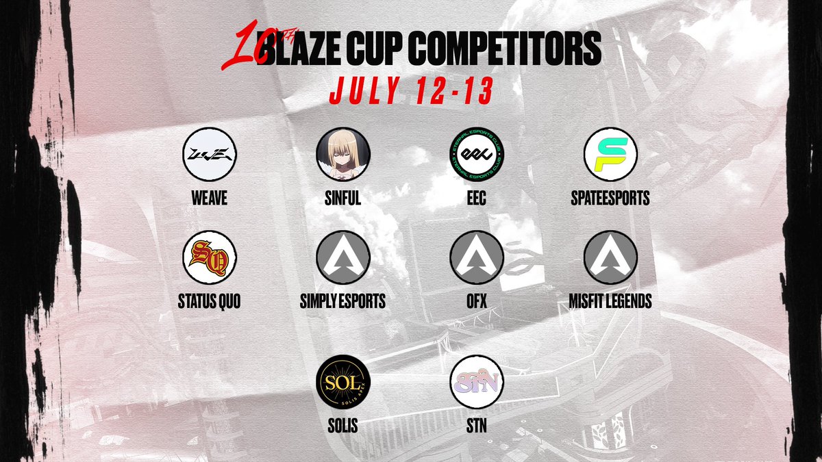 🔥INTRODUCING OUR NEXT BLAZE COMPETITORS🔥

With $2000💰on the line who will claim Blaze Glory   On Fri. July 12th &amp; Sat. July 13th at 7PM EST‼️