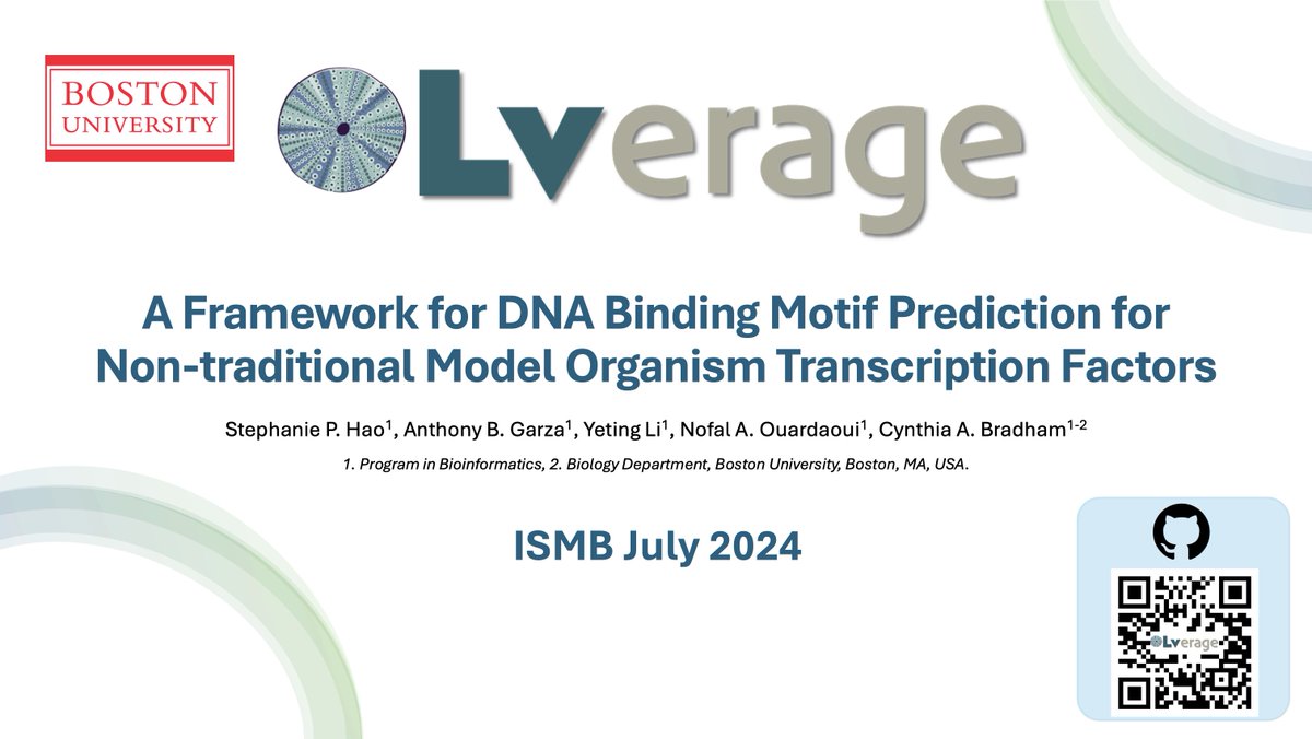 Stephanie Hao (@stephphao) on Twitter photo Thrilled to represent my team, mentored by <a href="/CyndiBradham/">Cynthia Bradham</a>, in presenting our species-agnostic modular motif prediction pipeline 🧬🪼🦠🐌🐒 @ #ISMB2024 in Montréal! Join me at the BOSC: Bioinformatics Open Source Conference on Monday, July 15th. Don't miss out on #motifprediction! Thrilled to represent my team, mentored by <a href="/CyndiBradham/">Cynthia Bradham</a>, in presenting our species-agnostic modular motif prediction pipeline 🧬🪼🦠🐌🐒 @ #ISMB2024 in Montréal! Join me at the BOSC: Bioinformatics Open Source Conference on Monday, July 15th. Don't miss out on #motifprediction!