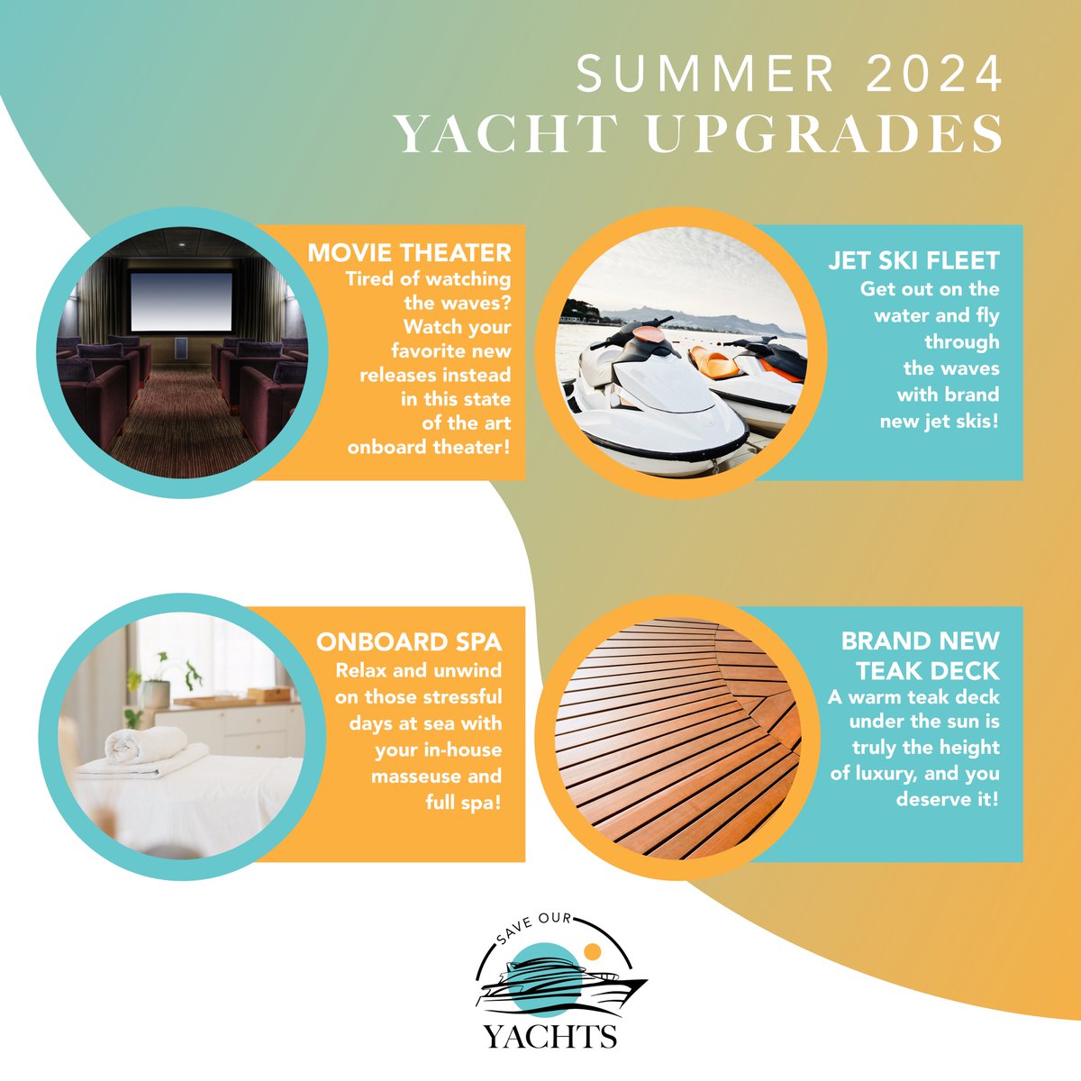 Now that it’s officially summer it’s time to get those superyachts out on the water! What upgrades are you rocking with this year?