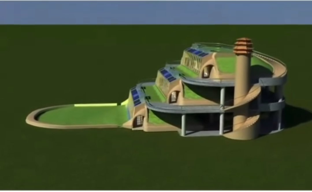 don_swansen's tweet photo. @airspud21 More recently, I saw an idea from Mike Reynolds folks: use the same architecture as a parking structure to create a multi-level structure with some covered area to spare. https://t.co/KrzYBdYW4J