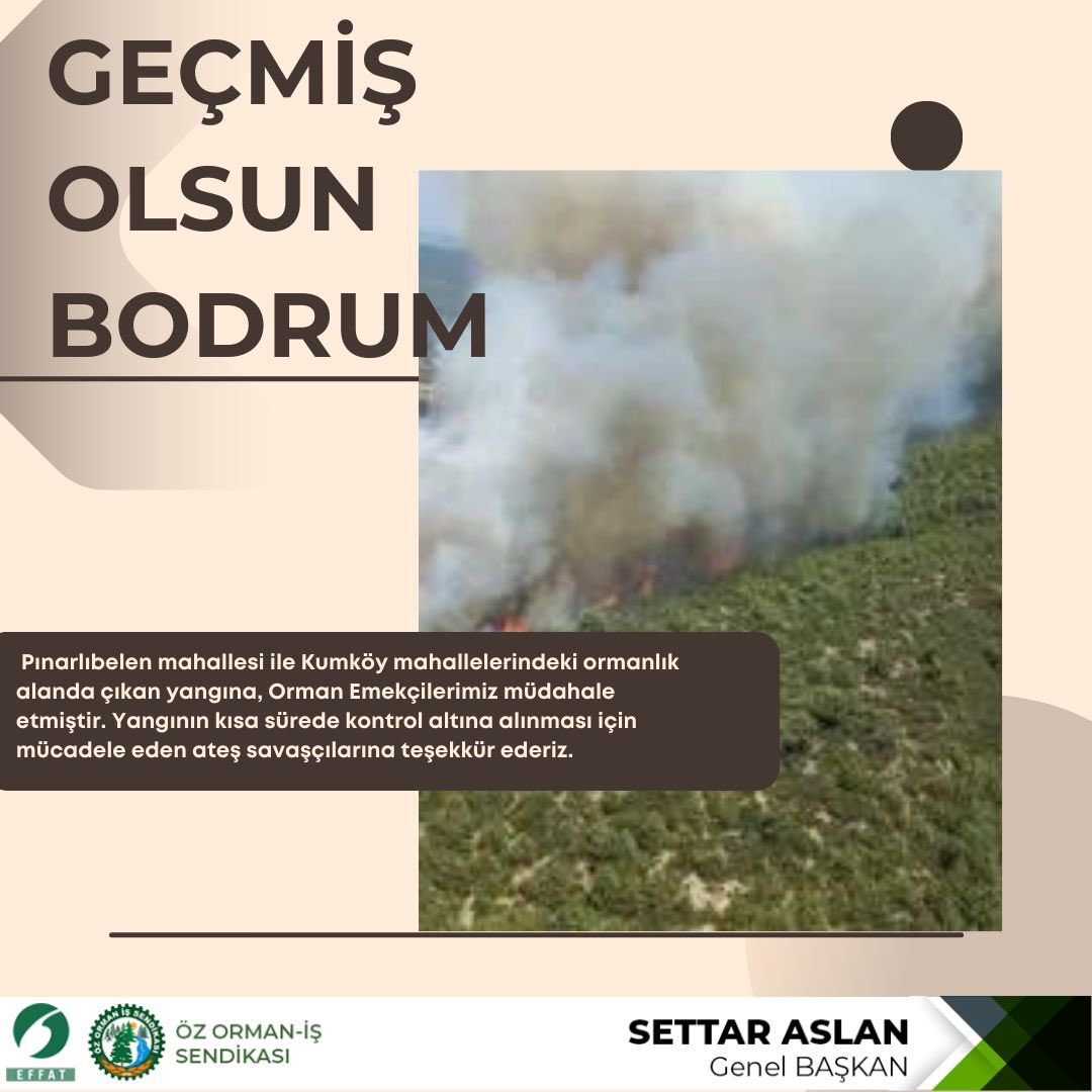 Bodrum ilçemiz Kumköy'de çıkan orman yangınına
🚁 12 Helikopter  
✈️ 6 Uçak 
🚒 33'ü Arazöz olmak üzere toplam 119 araç 
👩‍🚒 413 Personel ile havadan ve karadan aralıksız müdahale ediliyor.

 Yangının ilerlemesi durduruldu kontrol altına almak için mücadeleye devam eden ateş