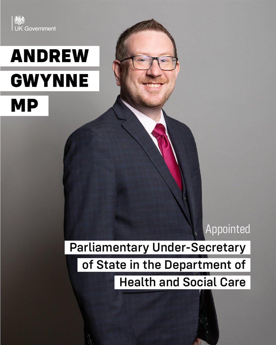 Department of Health and Social Care (@dhscgovuk) on Twitter photo We welcome Andrew Gwynne MP <a href="/GwynneMP/">Andrew Gwynne MP</a> as Parliamentary Under-Secretary of State for Public Health and Prevention. We welcome Andrew Gwynne MP <a href="/GwynneMP/">Andrew Gwynne MP</a> as Parliamentary Under-Secretary of State for Public Health and Prevention.