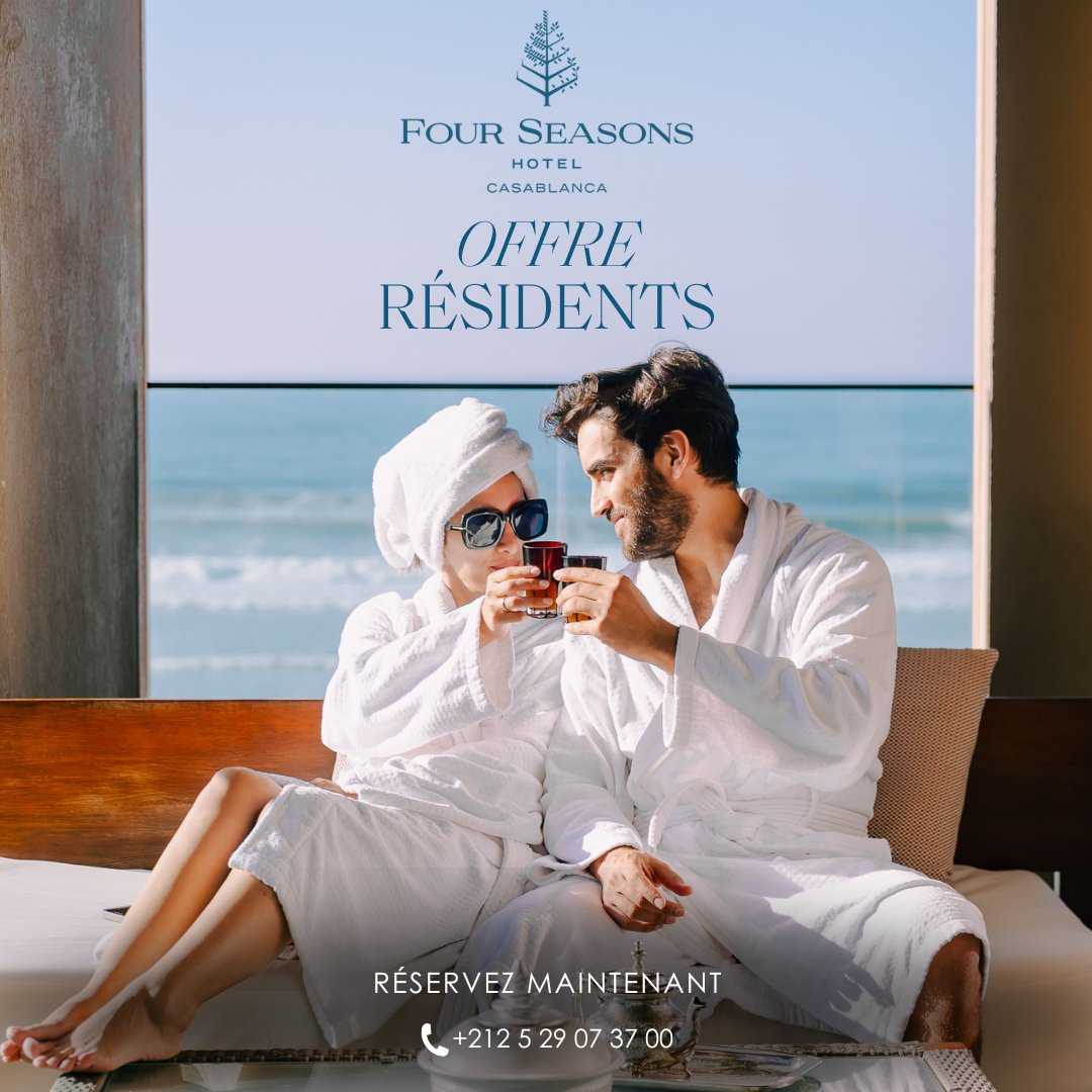 Profitez d'une escapade estivale au Four Seasons Hotel Casablanca avec l'offre spéciale résident destinée aux Marocains et aux étrangers résidents au Maroc. 

Pour plus d'information, merci de nous contacter par téléphone au +212 (0) 5 29 07 37 00. 

#fscasablanca #fourseasons