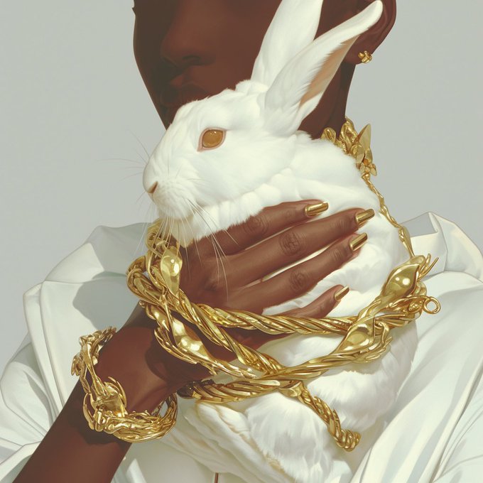 &ldquo;Rope Bunny: In My Hands&rdquo; 🪢🐰🤲🏾🪢  #midjourney #nijijourney https://t.co/gfSu5Yaxzk<a href="/tag/midjourney"class="tags">#midjourney</a><a href="/tag/nijijourney"class="tags">#nijijourney</a>