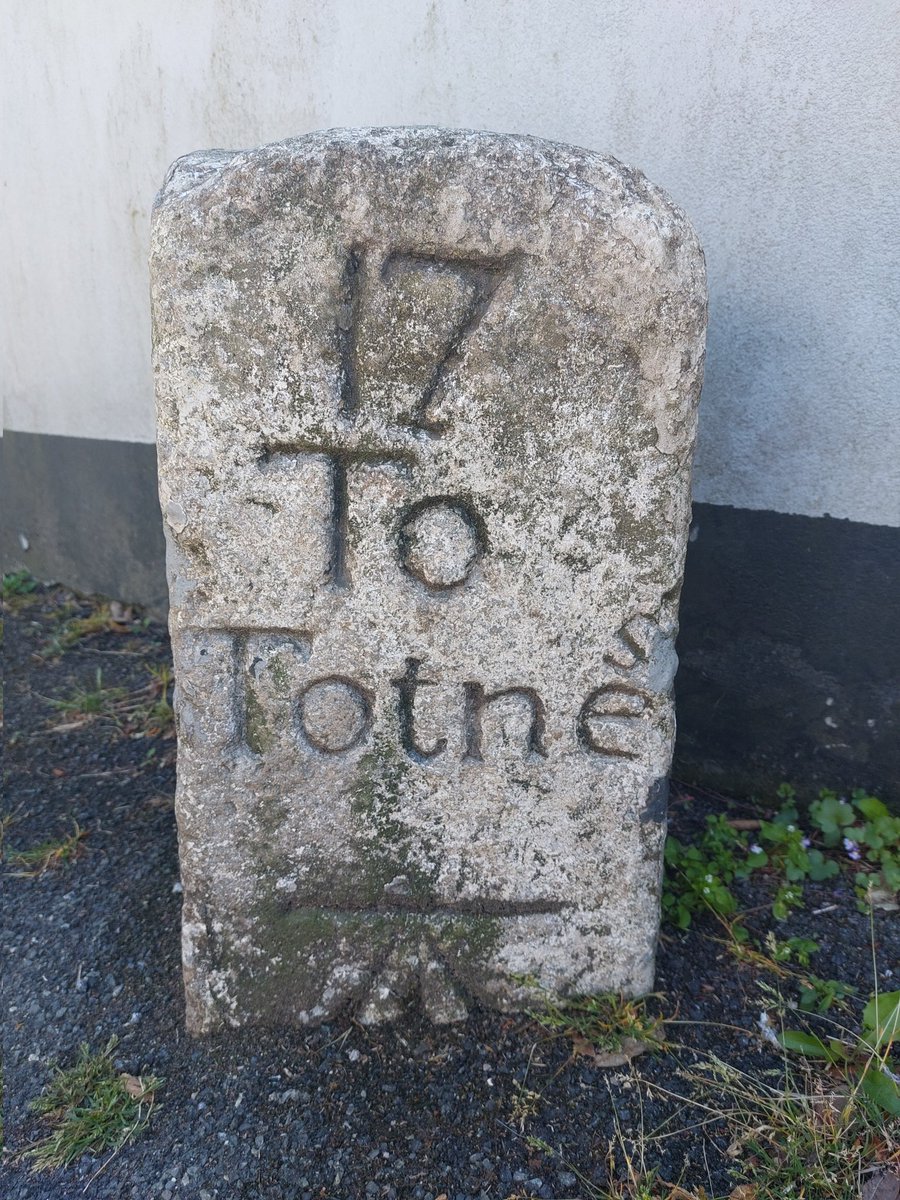 DebDelving's tweet photo. On the A379 at Brixton. Should've got a bigger stone 😉 https://t.co/hmC4Y5js4m