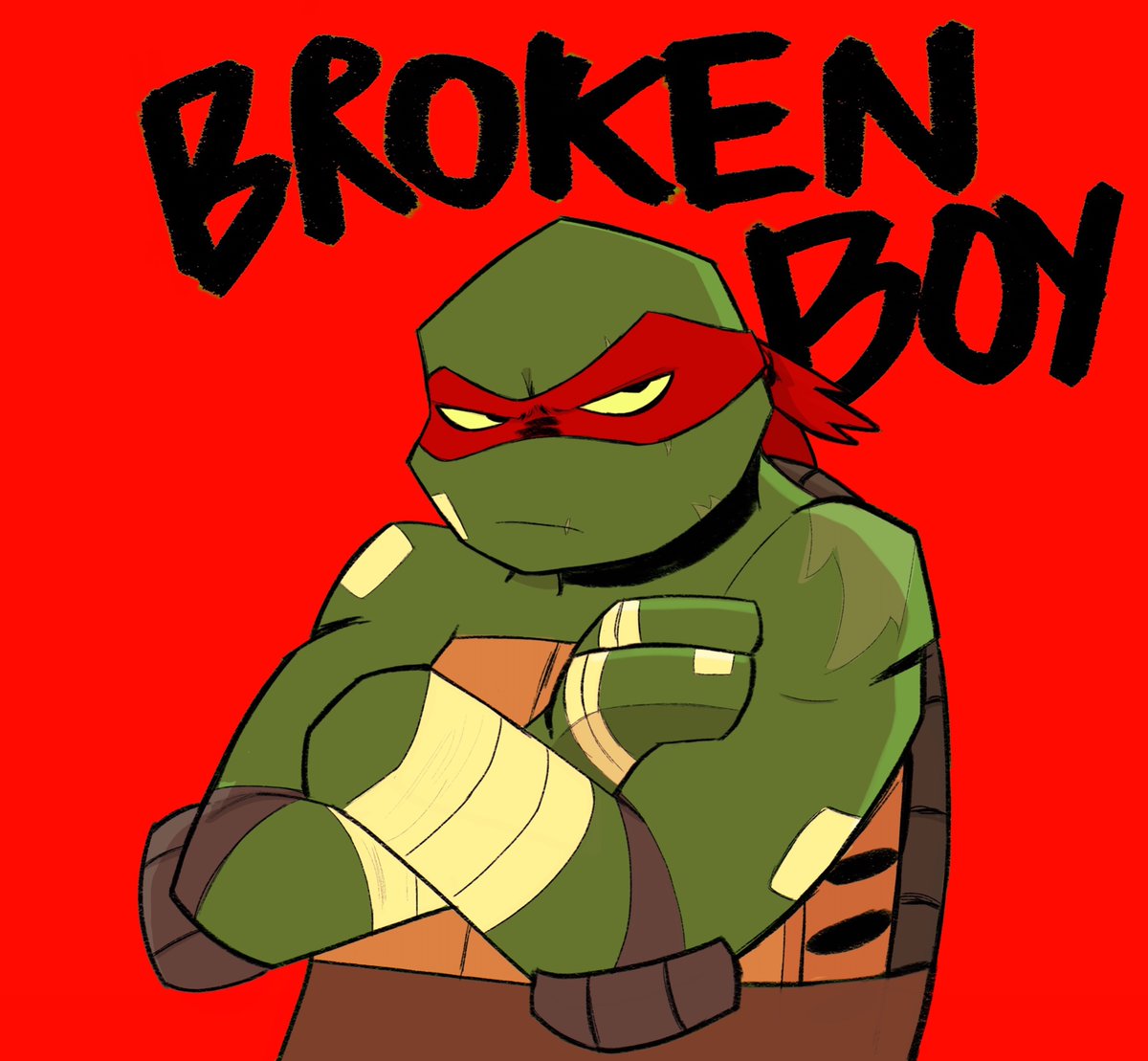 I have many thoughts about 2012 Raph and how he is presented as the  “problem child” So I made a comic whilst listening to Broken Boy for the  100th time because the, image size:1200x1109