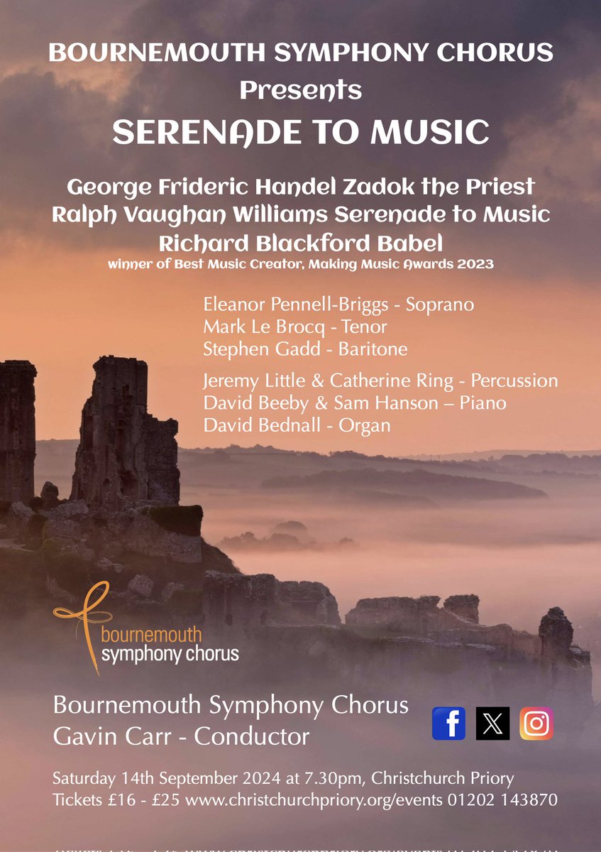 Do get your tickets for an evening of choral music at the glorious Christchurch Priory.