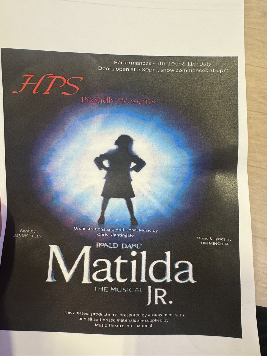 CrawfordMatt77's tweet photo. Back home after a wonderful performance of Matilda @HPSDerbyshire 🎭 The children’s singing, dancing and acting was superb &amp; it just gets better each year. The staging &amp; set was magical. I am so proud of all the staff at the school that they are part of our @embarkfed #family https://t.co/J1LF5Lew1T