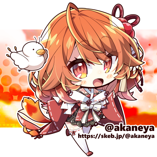 SKEB納品しました Vtuber/火乃鳥めらさん   https://skeb.jp/@akaneya/works/446 #Skeb #Commission @skeb_jpより