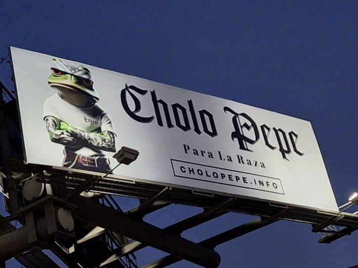 $Cholo Billboard @ corner of Cesar Chavez Ave and Soto St. is here! 🔥 #cholos.  Los vatos that put in work get rewarded.
CA:  C4gG6drd4zAGvx9WtG4HSFwXXeP1ZmXqD87VHz8Xpump
Check out CHOLO/SOL on DEX Screener! dexscreener.com/solana/H91efjn…

Here’s how you can join the hustle and win