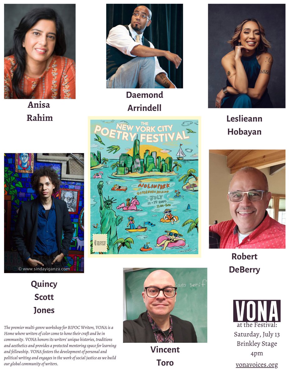 Quincy Scott Jones (@qscottjones) on Twitter photo Hey Fam,
If you've ever wondered how long it takes a poet dressed in all black to melt during a #heatwave, i'm reading this Sat July 13th with some <a href="/vonavoices/">VONA Voices</a> alumn for <a href="/PoetrySocietyNY/">Poetry Society of NY</a>'s #nycpofest.
Jokes aside, truly honored to be a part of this.
More info in the thread. Hey Fam,
If you've ever wondered how long it takes a poet dressed in all black to melt during a #heatwave, i'm reading this Sat July 13th with some <a href="/vonavoices/">VONA Voices</a> alumn for <a href="/PoetrySocietyNY/">Poetry Society of NY</a>'s #nycpofest.
Jokes aside, truly honored to be a part of this.
More info in the thread.