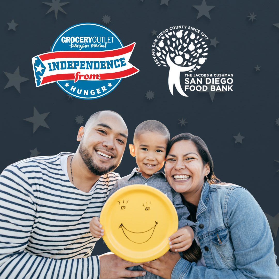 SDFoodBank's tweet photo. Fourth of July may be over, but you can keep the celebration going all month long by donating during Grocery Outlet Bargain Market's Independence from Hunger Food Drive! 🎆🛒
Visit https://t.co/pxJNztbsQx for more information. #IndependenceFromHunger #GroceryOutlet #FoodDrive https://t.co/kg3DQVdteq