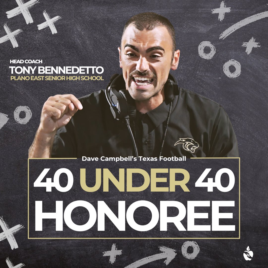 Plano ISD (@plano_schools) on Twitter photo 🎉Congrats to <a href="/EastPanthers1/">Plano East Senior High School Panthers</a> Head🏈Coach <a href="/tonybenedetto19/">Tony Benedetto</a> for being named in <a href="/dctf/">Dave Campbell's — TexasFootball.com</a>'s 𝟒𝟎 𝐔𝐧𝐝𝐞𝐫 𝟒𝟎! Benedetto is entering his 3rd season with <a href="/PlanoEastFB/">Plano East Football</a> and led the Panthers to the school's first playoff appearance since 2018 last year.🐾
#LevelUpPlanoISD #txhsfb 🎉Congrats to <a href="/EastPanthers1/">Plano East Senior High School Panthers</a> Head🏈Coach <a href="/tonybenedetto19/">Tony Benedetto</a> for being named in <a href="/dctf/">Dave Campbell's — TexasFootball.com</a>'s 𝟒𝟎 𝐔𝐧𝐝𝐞𝐫 𝟒𝟎! Benedetto is entering his 3rd season with <a href="/PlanoEastFB/">Plano East Football</a> and led the Panthers to the school's first playoff appearance since 2018 last year.🐾
#LevelUpPlanoISD #txhsfb