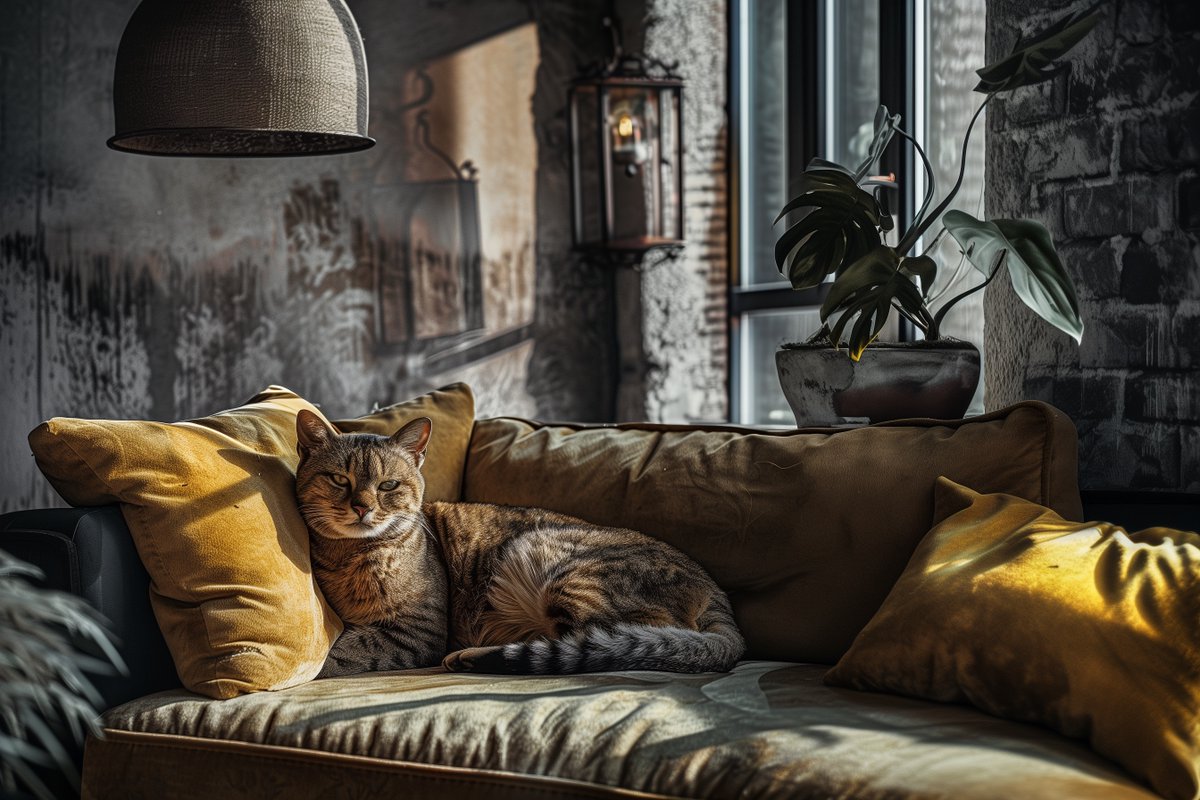 _trip_of_life's tweet image. Big cat at home😼#LoftStyle #CatRelaxing #CozyHome #IndustrialDecor #FelineComfort #LoftLiving #AIPhoto #AIPhotography #GenerativeArt #DigitalArt #MachineLearningArt #CreativeAI #AIArtistry #FollowMe #SocialMediaMarketing #TwitterGrowth #EngageWithMe #ViralContent