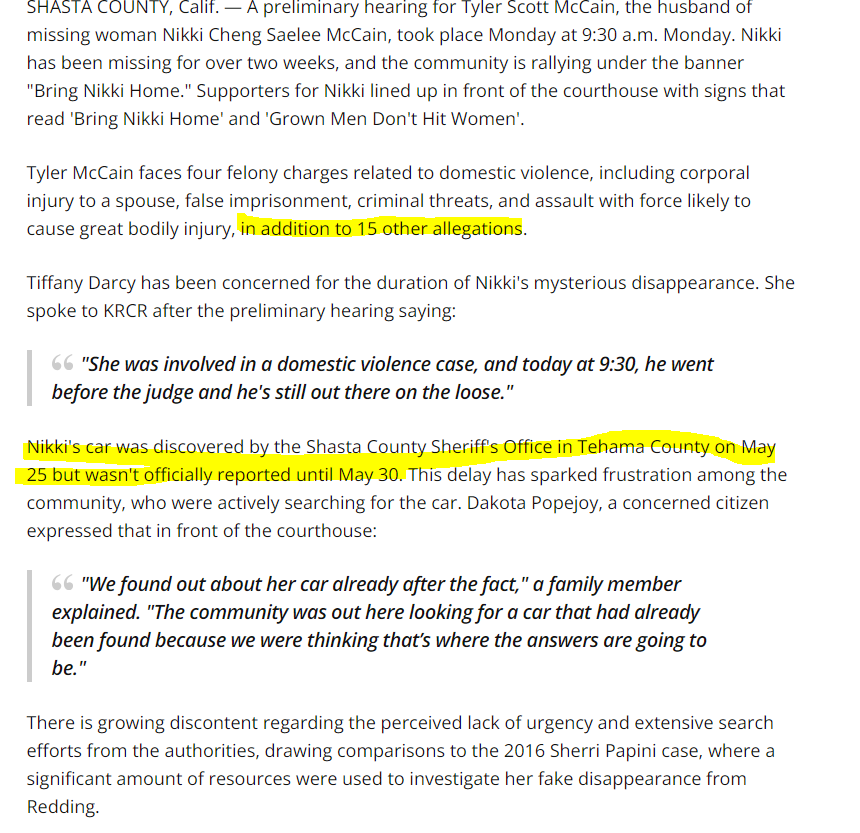 AngelsBokenHalo's tweet photo. I think these highlighted parts are pretty interesting. This has that 2 Missing Moms feel about it.
By the way that lawyer Tyler got was for the charges that have been dropped. #BringNikkiHome #HelpFindNikki https://t.co/9rqZMRsJ8M