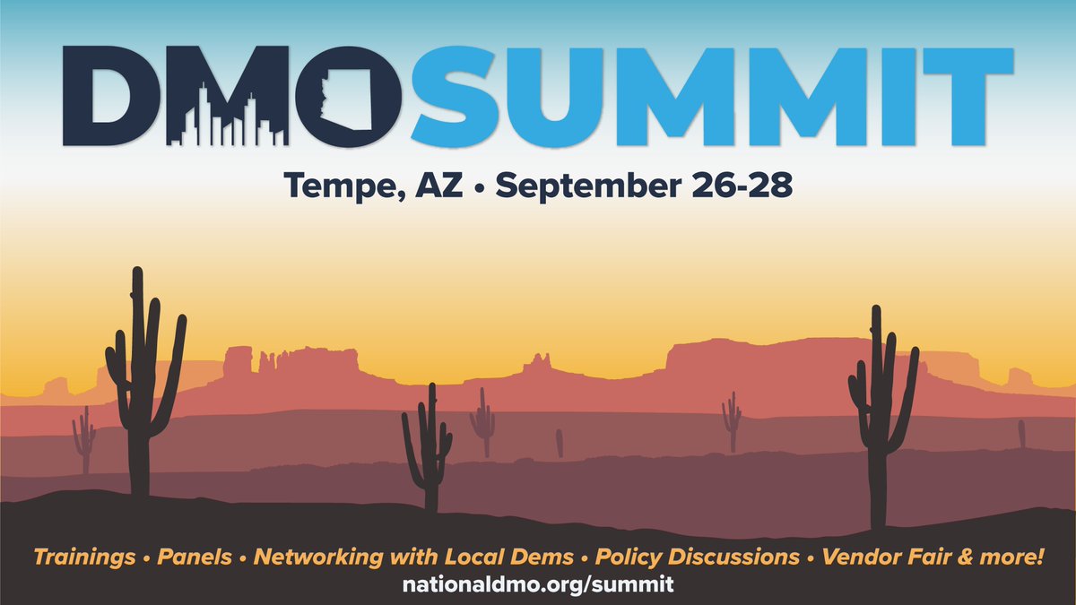 NationalDMO's tweet photo. We're only 79 days away from our 2024 #DMOSummit! We hope you'll join mayors, city councilors, and school board members from across the country in Tempe, AZ! 

Don't wait » Register Today » https://t.co/pREOU8VwfB https://t.co/G7P2eEqlv7