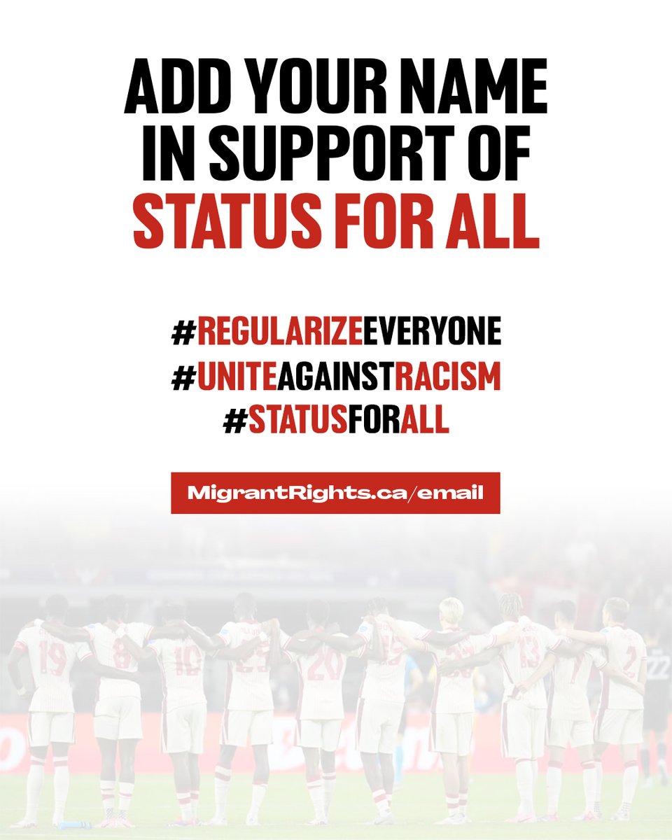 MigrantRightsCA's tweet photo. 8 players in @CanadaSoccerEN starting lineup against Venezuela in the @CopaAmerica were either born outside of Canada or have parents born outside of Canada.

Add your name in support of #StatusForAll #RegularizeEveryone https://t.co/ybAx7ZLAg4 https://t.co/SUrsBrvAfD