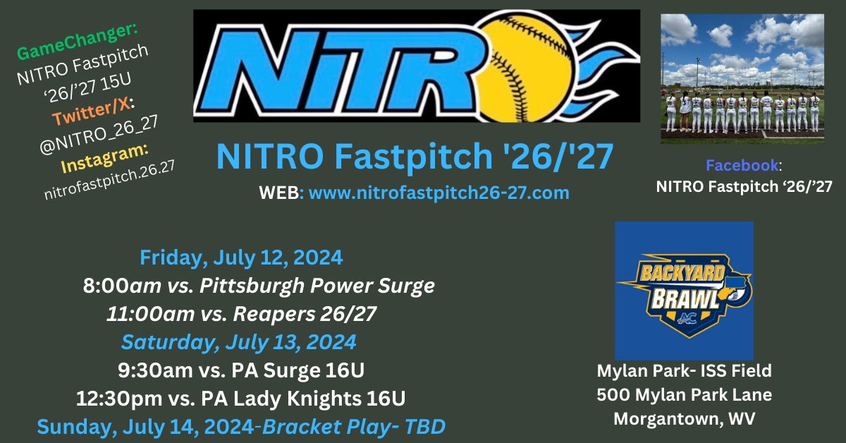 NITRO_26_27's tweet photo. @PottsSteve 
@CoachJexx_RMU 
@CoachDowns42 
@CoachFullerPitt 
@KelseyChrist221 

Headed to Morgantown, WV this weekend.  Schedule below 👇👇
See you there! https://t.co/LskD3Gec6q