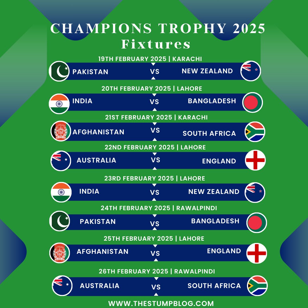 StumpBlog2023's tweet photo. Three venues are selected in the Champions Trophy 2025 schedule: Gaddafi Stadium Lahore, National Bank Stadium Karachi, and Rawalpindi  Cricket Stadium.

Read: https://t.co/JNy1CwNBxE

#PCB #ICC #ChampionsTrophy #PakVsInd #PakistanCricket https://t.co/pYXjW1ZQqe