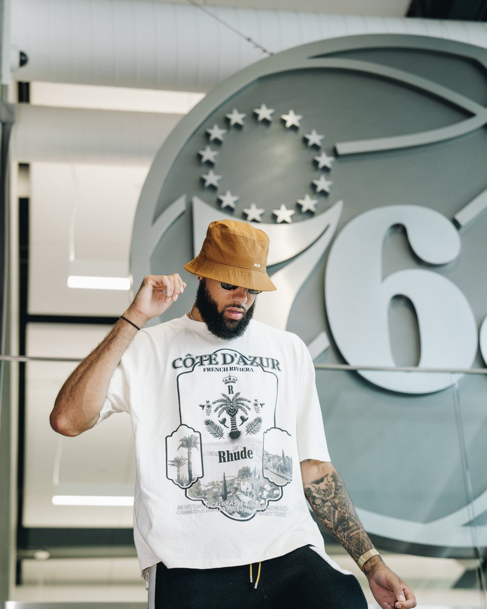 sixers's tweet photo. the sharp shooter has entered the chat. 🎯 https://t.co/cMSOw7PeeR