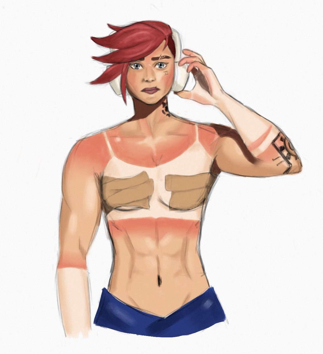 sapphiclake's tweet photo. might be a little late but here’s my heat stroke vi from #arcane https://t.co/VzaXFdzJR4