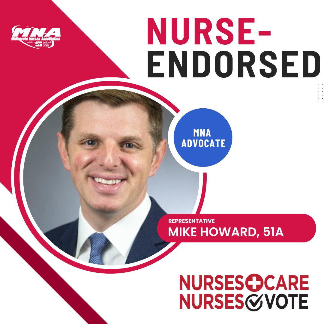 mnnurses's tweet image. ✅Champions nurse issues at the Capitol 
✅Publicly supports nurses on picket lines
✅Co-authored many  progressive pieces of legislation

#NursesCareNursesVote #mnleg