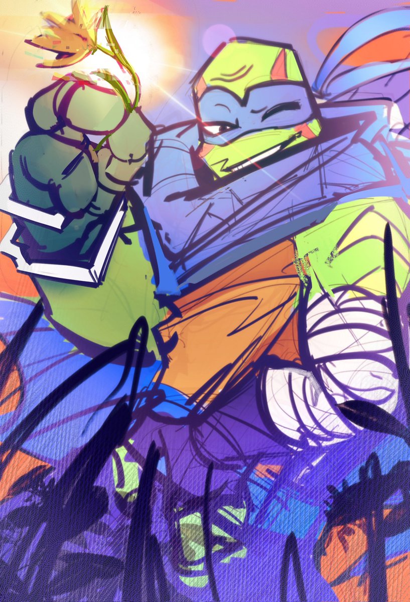 #TMNT 
#tmnt2018 
💙未完成，但因为一些原因不准备继续画了，发一下