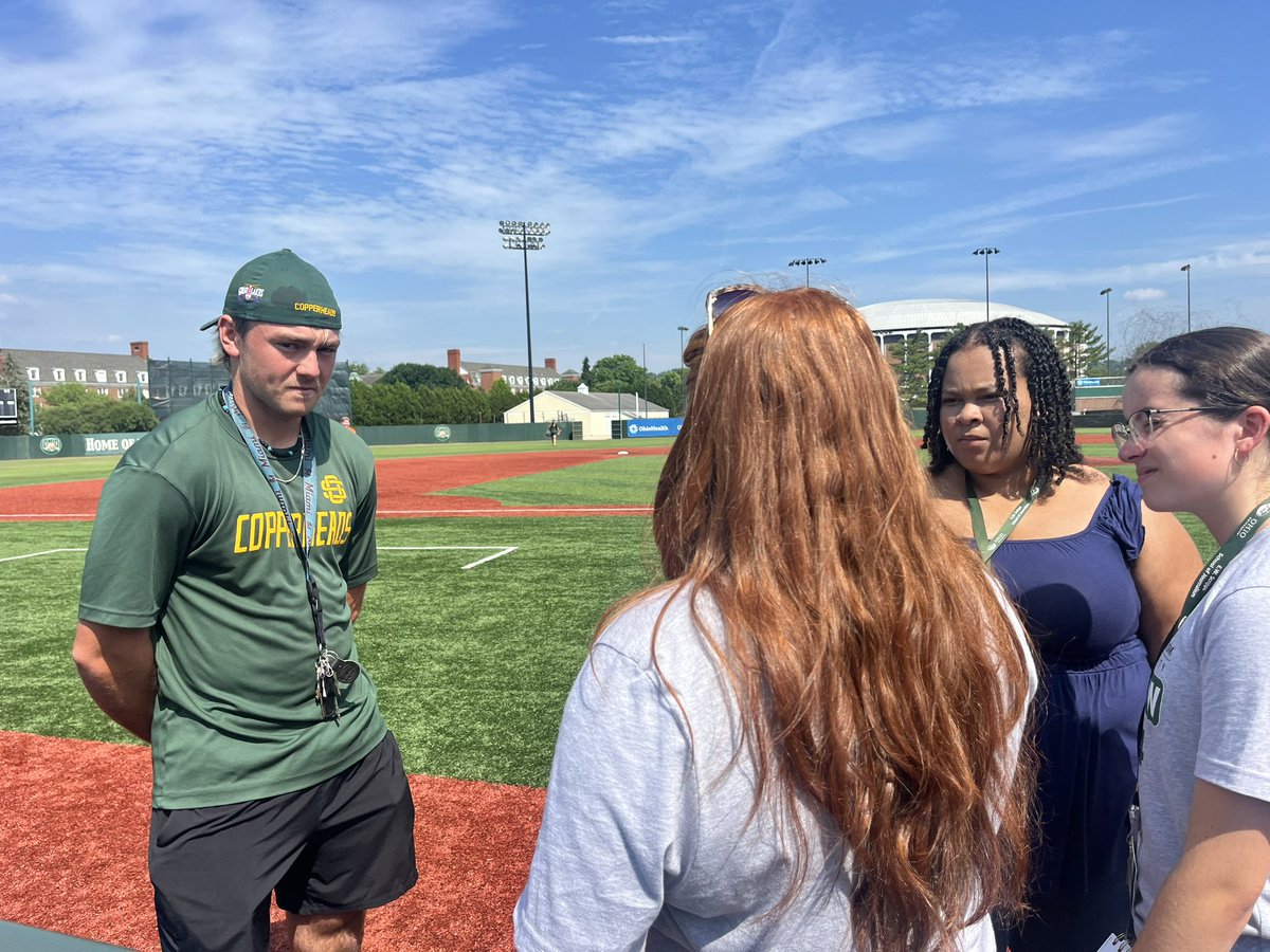 Thank you, <a href="/Copperheads/">Southern Ohio Copperheads</a>, for letting <a href="/ScrippsHSJW/">High School Journalism Workshop - Ohio University</a> talk to players today at Bob Wren Stadium.