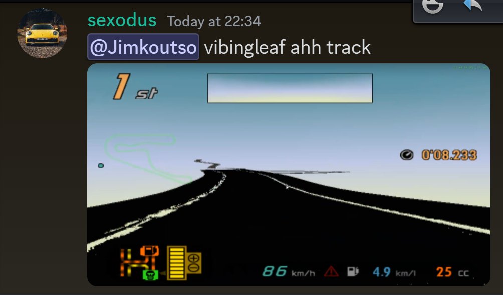 jimkoutso2008's tweet image. Was streaming myself messing with a build of GT4 and this is a response i got by one of friends lmao
what ya think @vibingleaf lol