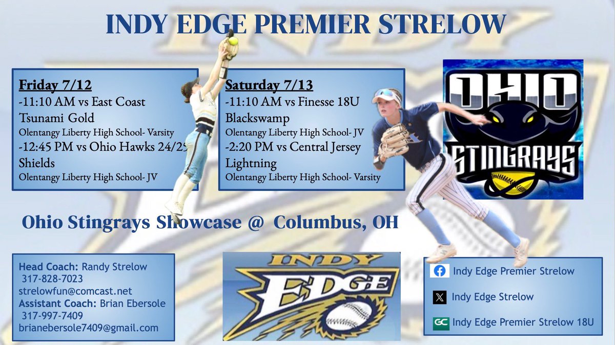 Stingrays BABY!!!  Oh you don’t wanna miss this!!!!  Look out Ohio…they’re comin!!! 👀💪💪💪💙💛🩵