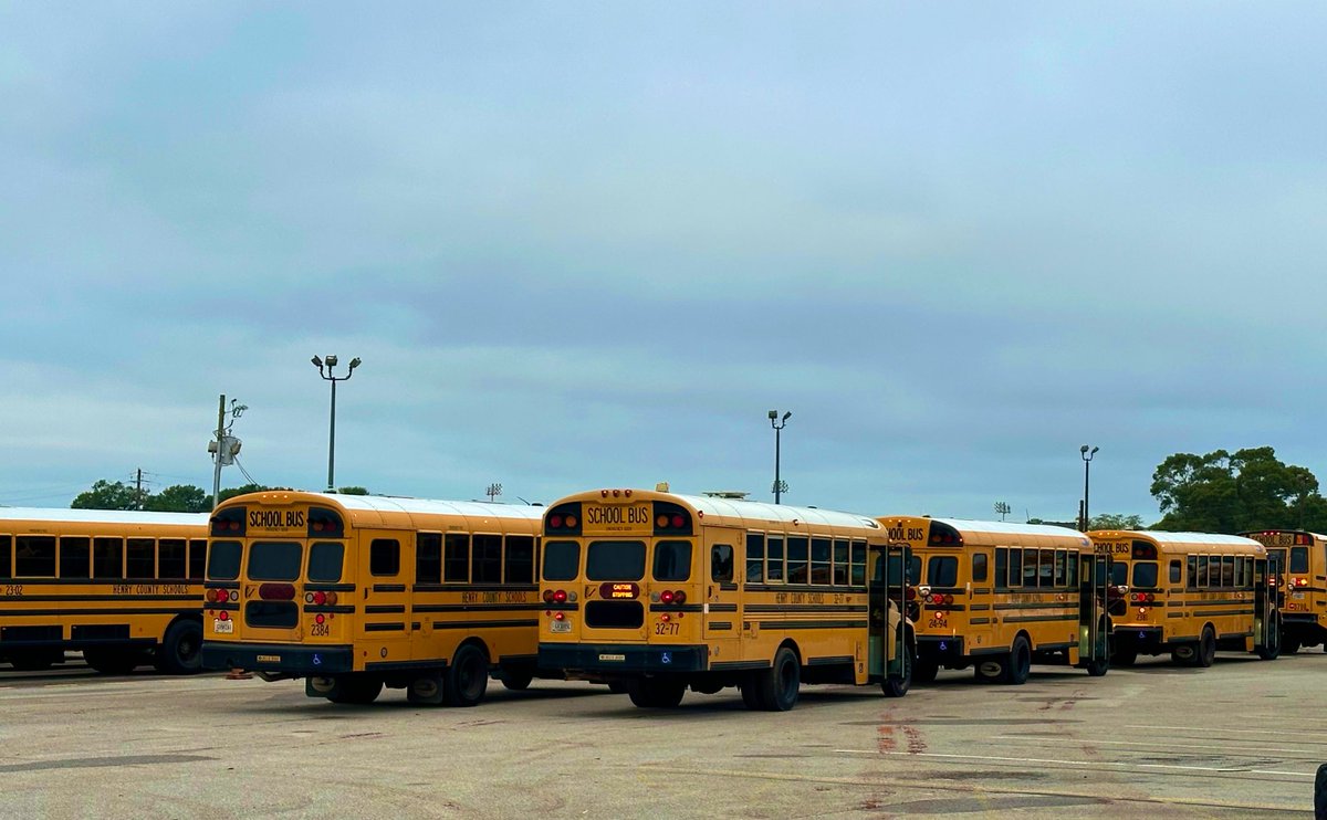 McLeod_Edu's tweet photo. State bus safety inspections are well underway at @HenryCountyBOE @Transport_HCS as our team ensures each bus is ready for the road for the 2024-2025 school year! #BeReadyDay1HCS https://t.co/NRrhlRgRYg