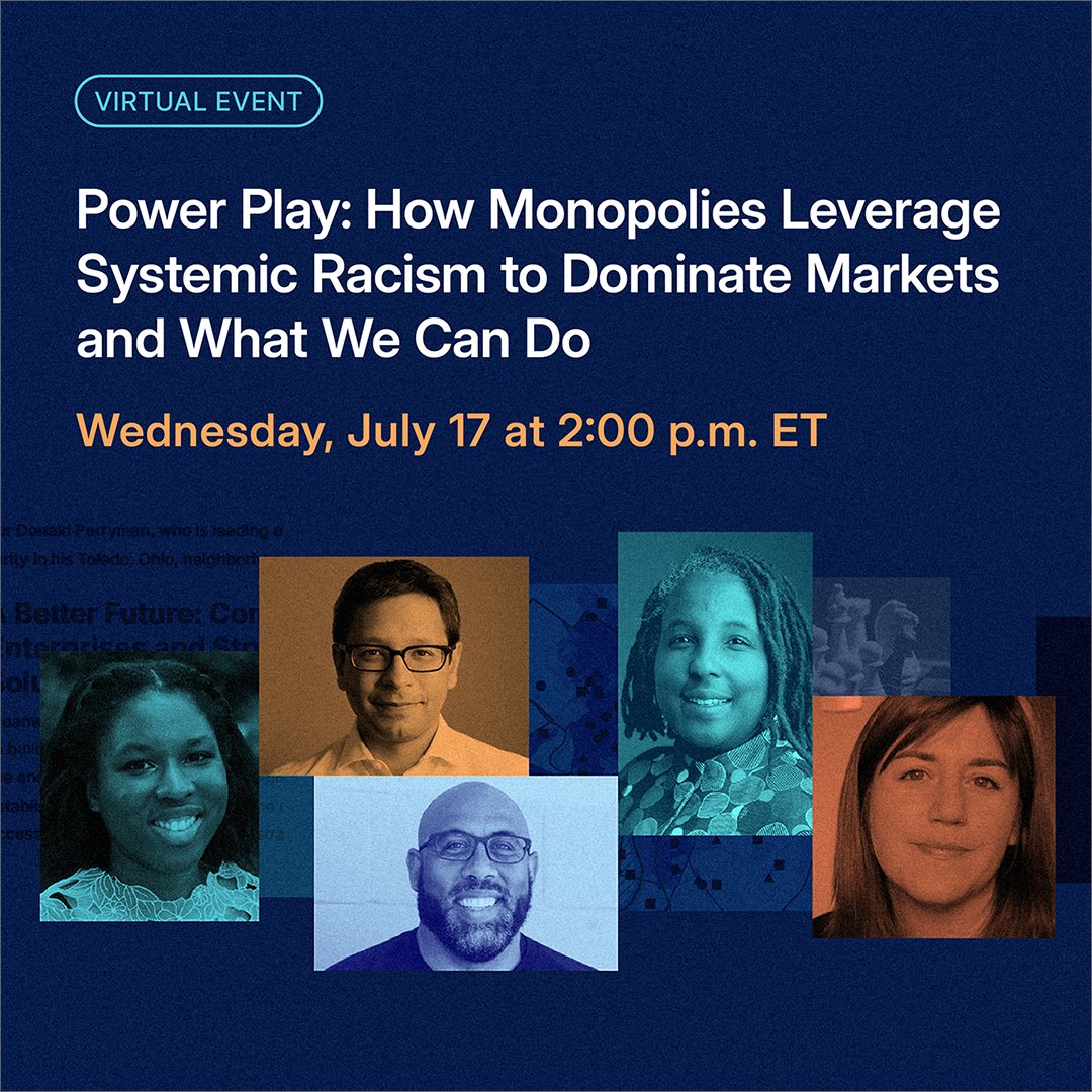 Institute for Local Self-Reliance (@ilsr) on Twitter photo Mark your calendars for our upcoming panel discussion on July 17 with Sabeel Rahman (<a href="/CornellLaw/">Cornell Law School</a>), Jeremie Greer (<a href="/liberation_gen/">Liberation in a Generation</a>), Susan Holmberg (<a href="/ilsr/">Institute for Local Self-Reliance</a>), Lauren Jacobs (<a href="/powerswitchact/">PowerSwitch Action (🦋 @powerswitchaction.org)</a>), and Gabrielle Rejouis (<a href="/WorkersRtsInst/">WorkersRightsInstitute</a>).
Learn more & RSVP: ilsr.org/articles/power… Mark your calendars for our upcoming panel discussion on July 17 with Sabeel Rahman (<a href="/CornellLaw/">Cornell Law School</a>), Jeremie Greer (<a href="/liberation_gen/">Liberation in a Generation</a>), Susan Holmberg (<a href="/ilsr/">Institute for Local Self-Reliance</a>), Lauren Jacobs (<a href="/powerswitchact/">PowerSwitch Action (🦋 @powerswitchaction.org)</a>), and Gabrielle Rejouis (<a href="/WorkersRtsInst/">WorkersRightsInstitute</a>).
Learn more & RSVP: ilsr.org/articles/power…