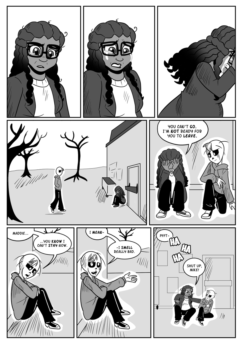 FrightguardW's tweet photo. Dead End Pg. 34-38
Switching over to a BW style so it'd be easier to draw going forward.
#FNAF #fnafart #fnaffanart https://t.co/rzjx8Uq5jD