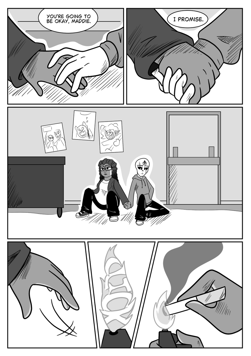 FrightguardW's tweet photo. Dead End Pg. 34-38
Switching over to a BW style so it'd be easier to draw going forward.
#FNAF #fnafart #fnaffanart https://t.co/rzjx8Uq5jD