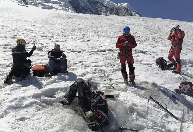 JUST IN: The mummified body of an American climber who went missing 22 years ago has been found in the ice in Peru. 
 
59-year-old William Stampfl of Chino, California was climbing 6,768-meter Mount Huascaran in 2002 when tragedy hit. 
 
Stampfl and his two friends, Steve Erskine