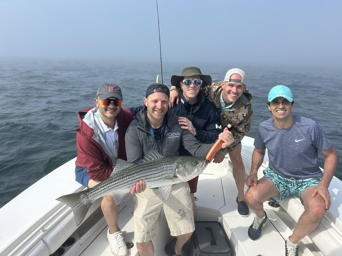BenjaminShoreMD's tweet image. 3rd Annual Peds Orthopedic Fellow Fishing Retreat is in the books!
Great year for Adam, Jeff, Munif and Cathy. Wishing you continued success and happiness- can’t wait to see your accomplishments.
Largest 🎣 goes to Adam.
Thanks @jax_charters
@BostonChildrens